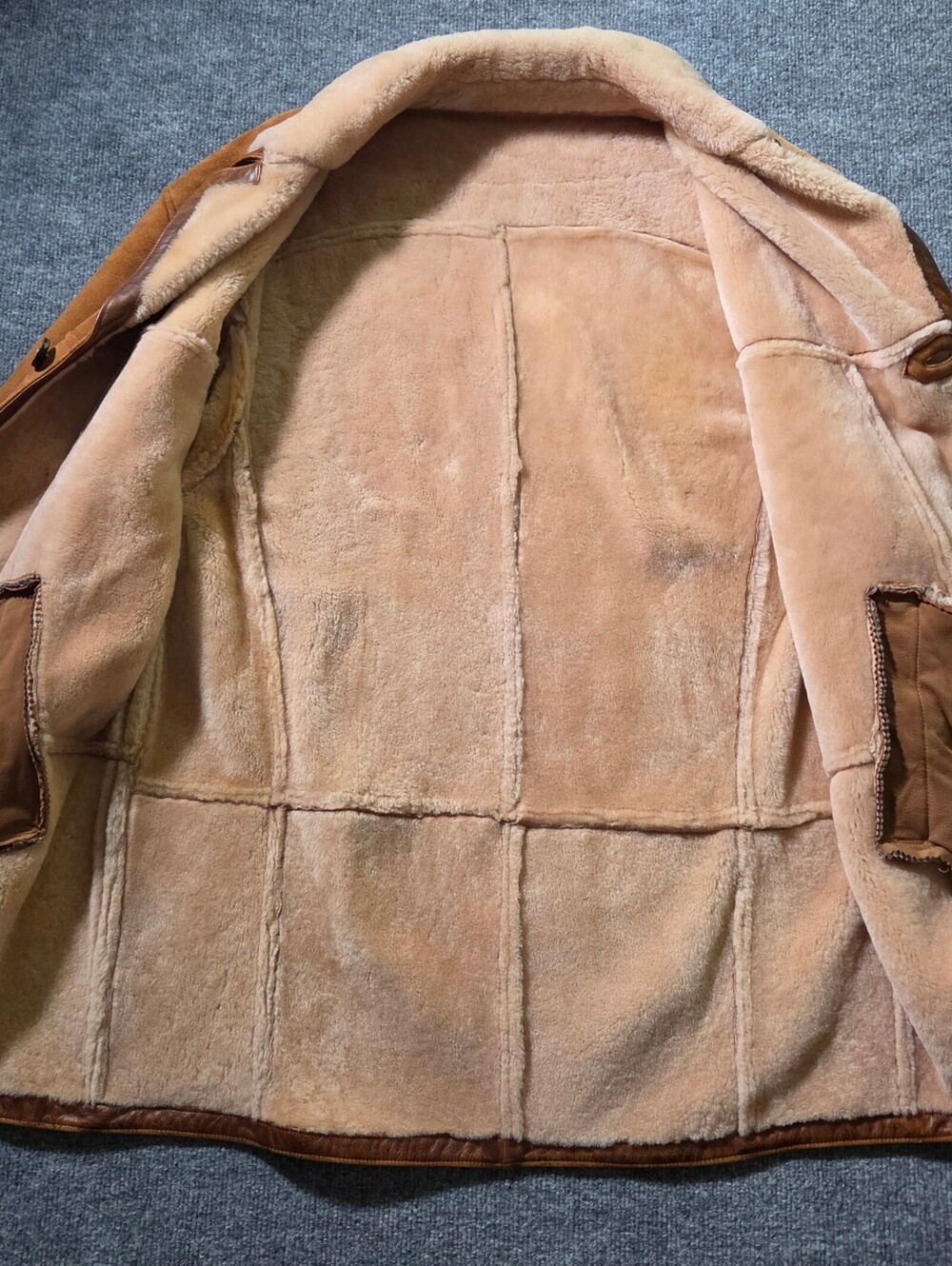 Vintage Lone Pine Shearling Coat 48 Real Leather Sheepskin - Picture 4 of 15